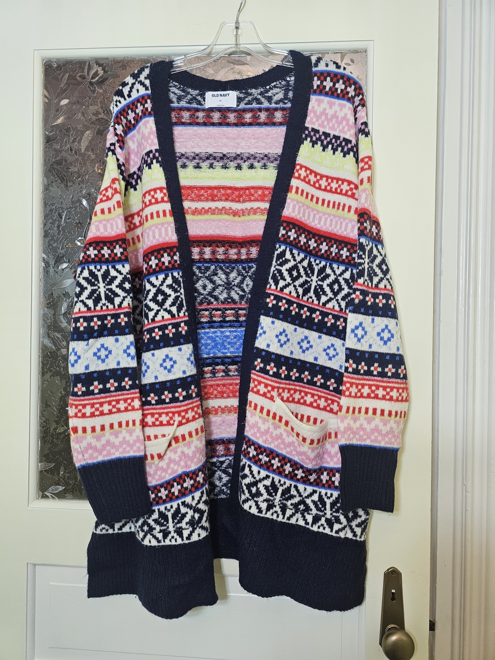 Old Navy Multicolor Fair Isle Open Cardigan